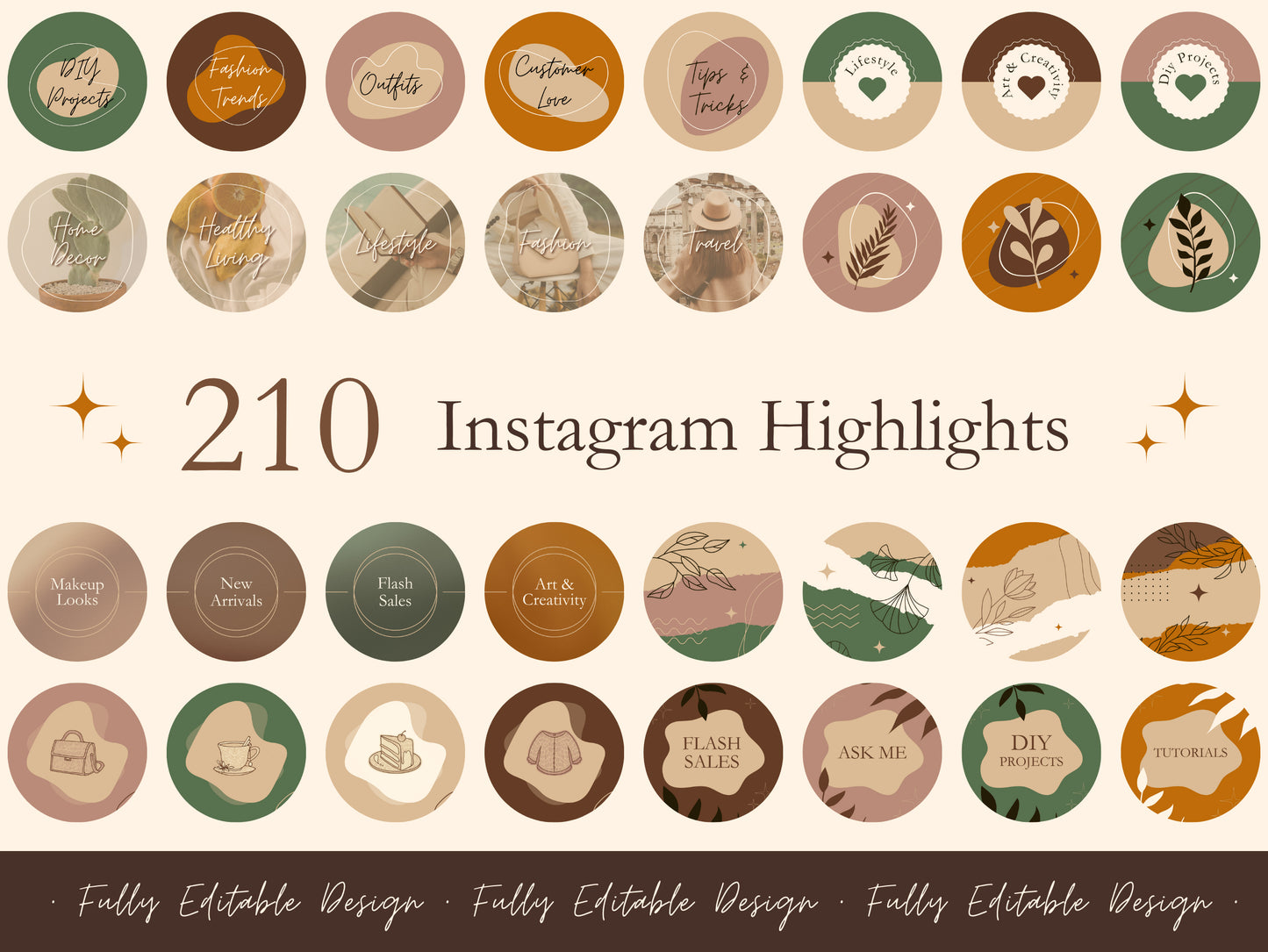 1000 Neutral Social Media Templates Instagram Post Templates IG Story Templates Bundle Instagram Stories Instagram Highlights Canva Template