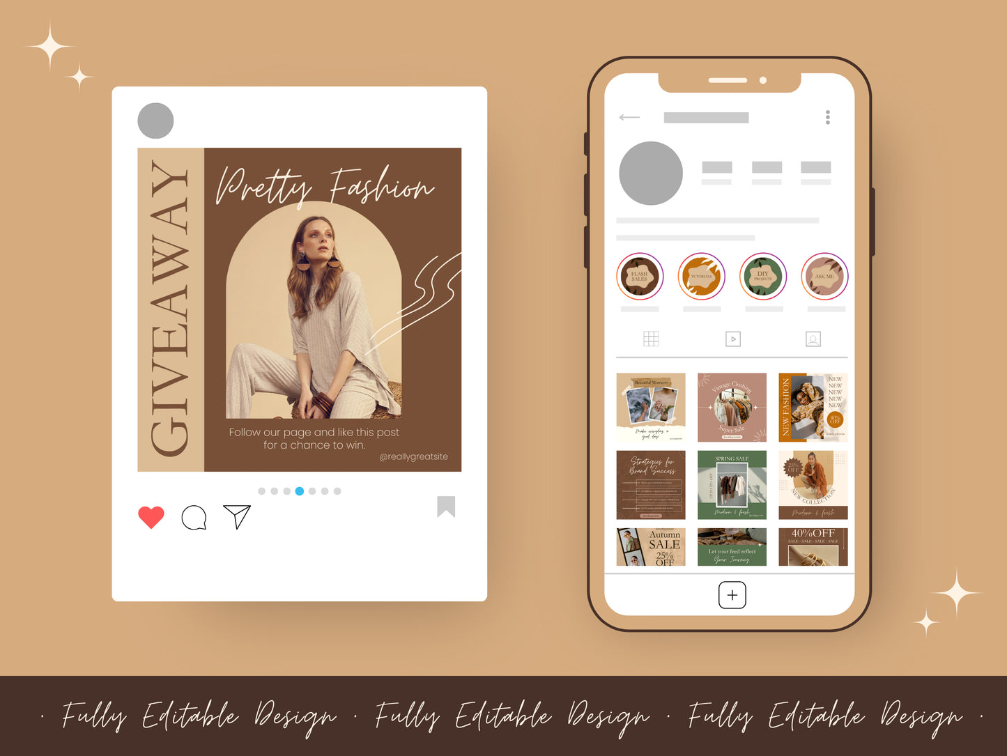 1000 Neutral Social Media Templates Instagram Post Templates IG Story Templates Bundle Instagram Stories Instagram Highlights Canva Template