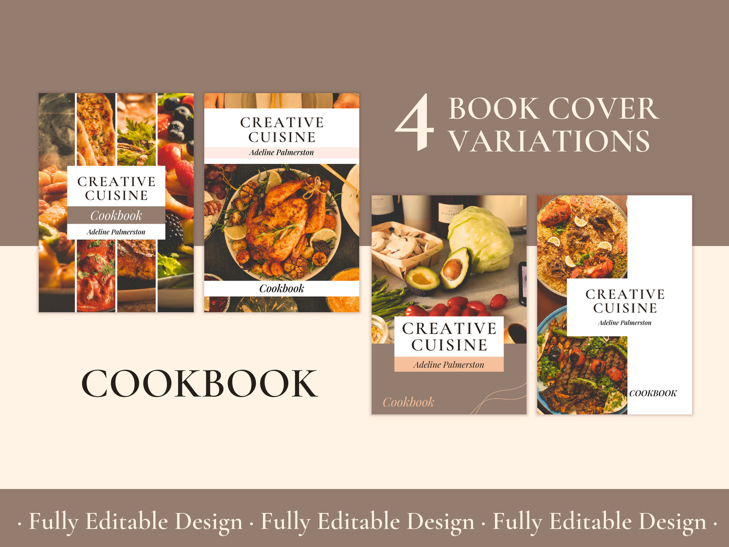 70 Pages Cookbook Template Editable Canva Social Media Post Food Bloggers Creative Recipe Book Organizer