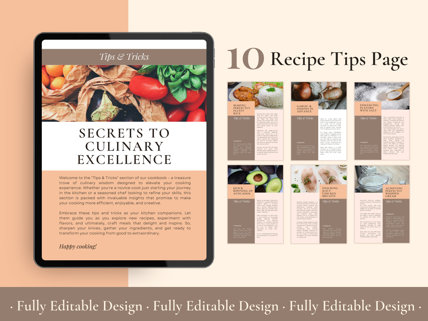 70 Pages Cookbook Template Editable Canva Social Media Post Food Bloggers Creative Recipe Book Organizer