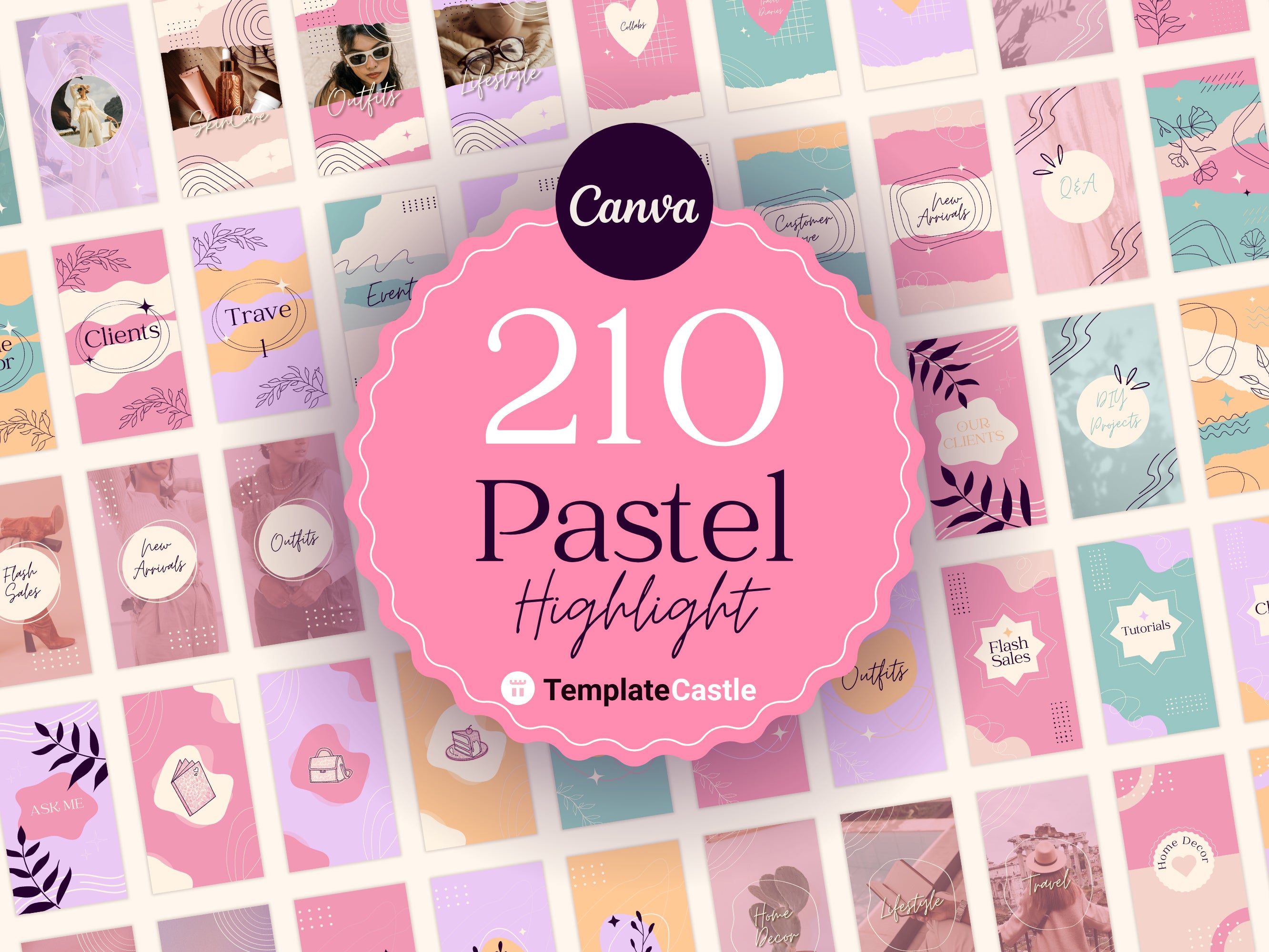 210 Highlight Social MediaTemplates Canva Instagram Highlight Icons Fu