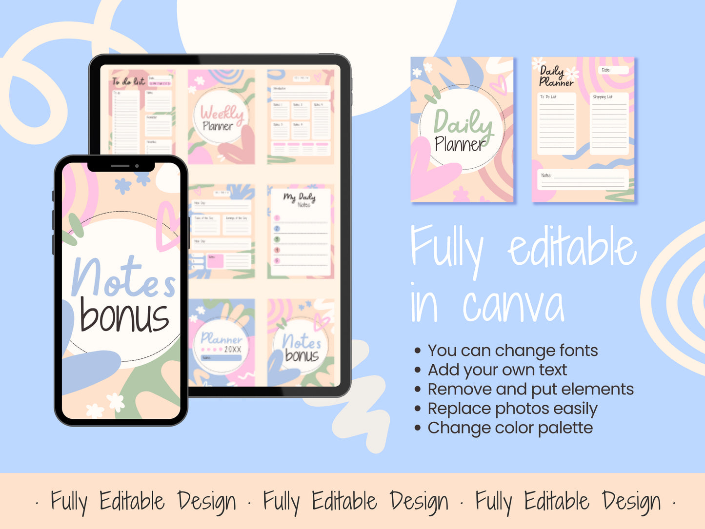 50+ Canva Planner Templates Aesthetic Organizational Digital Planners Editable Monthly Planning Designs Social Media Pastel Templates