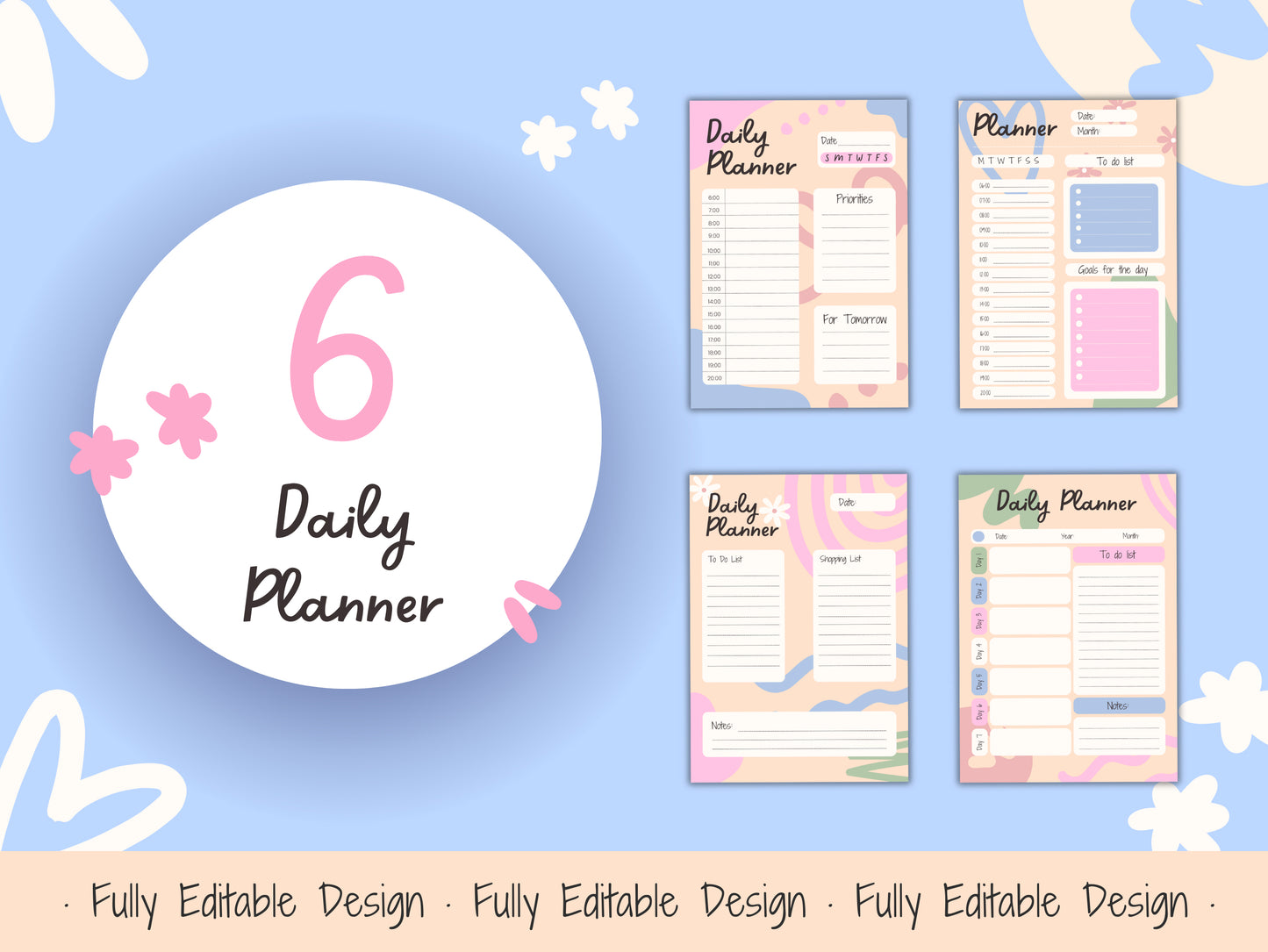 50+ Canva Planner Templates Aesthetic Organizational Digital Planners Editable Monthly Planning Designs Social Media Pastel Templates