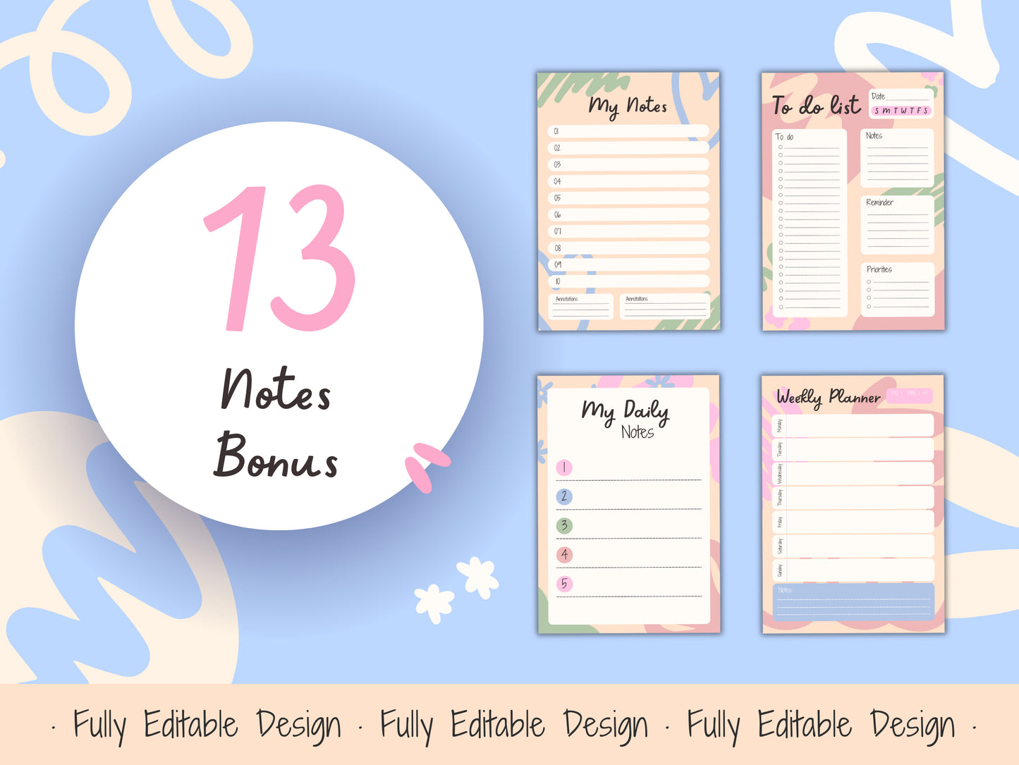 50+ Canva Planner Templates Aesthetic Organizational Digital Planners Editable Monthly Planning Designs Social Media Pastel Templates