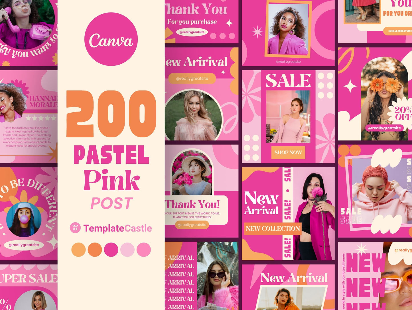 200 Canva Social Media Post Templates for Marketing Posts Business Templates Engagement Posts Canva Editable Designs
