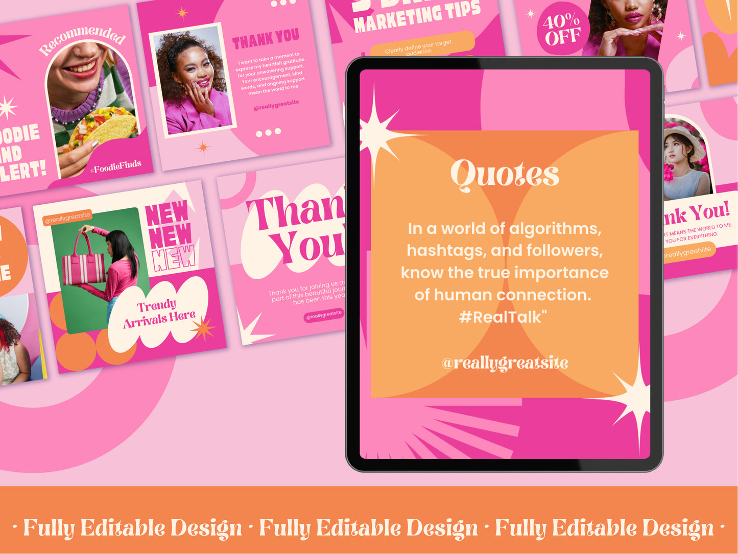 200 Canva Social Media Post Templates for Marketing Posts Business Templates Engagement Posts Canva Editable Designs