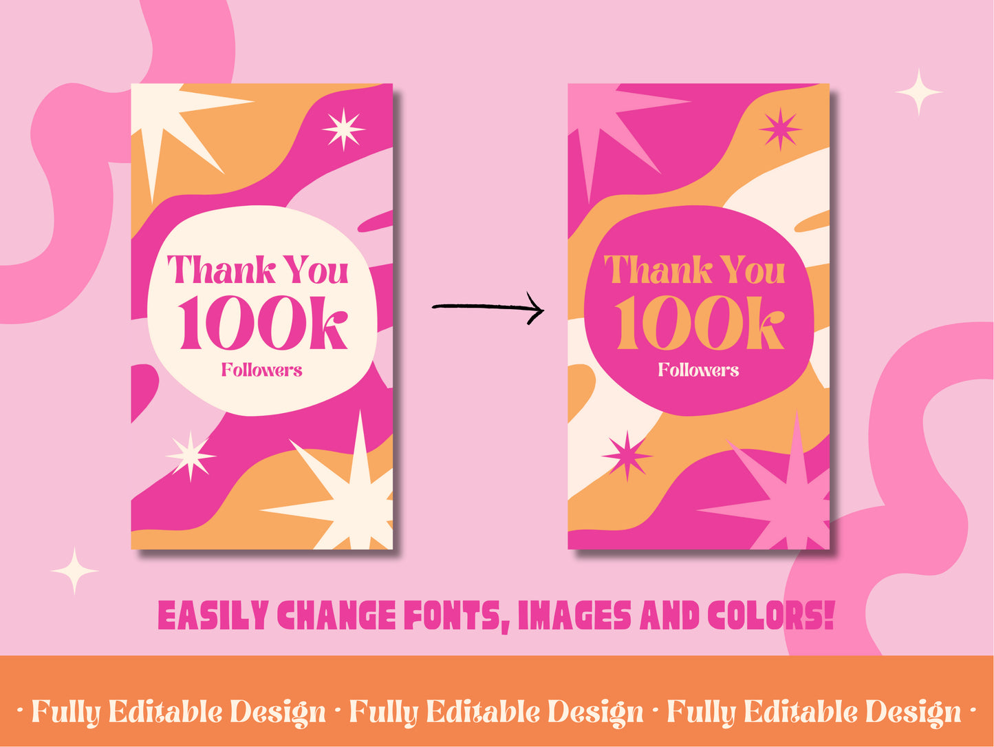 30 Animated Instagram Stories Canva Templates Giveaways Post Social Media Templates IG Stories Engagement Pastel Pink