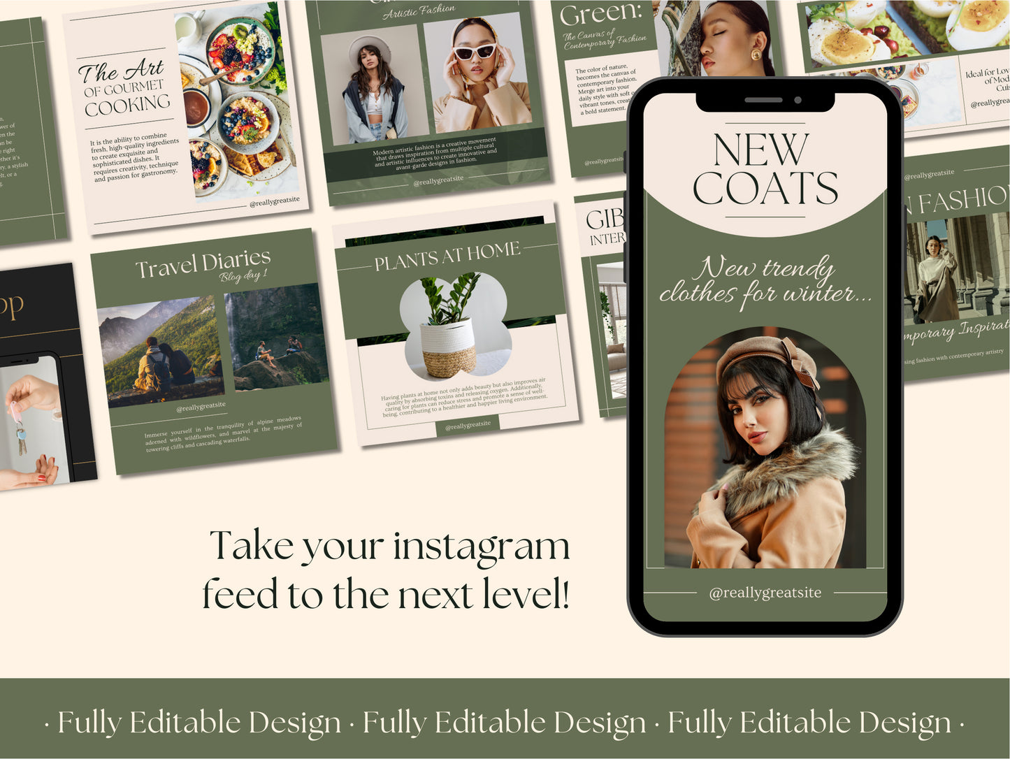 100 Canva Templates Social Media Posts Instagram Stories Editable Canva Templates IG stories for Social Media Posts And Stories