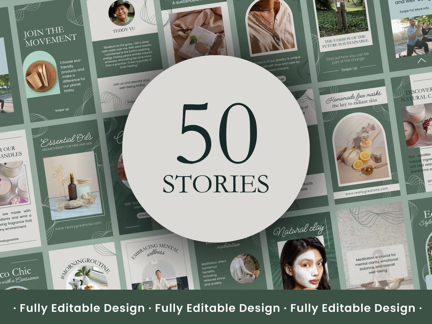 200 Canva Templates Social Media Editable Canva Posts Instagram Stories Templates IG Posts Portraits Natural Social Media Posts Templates
