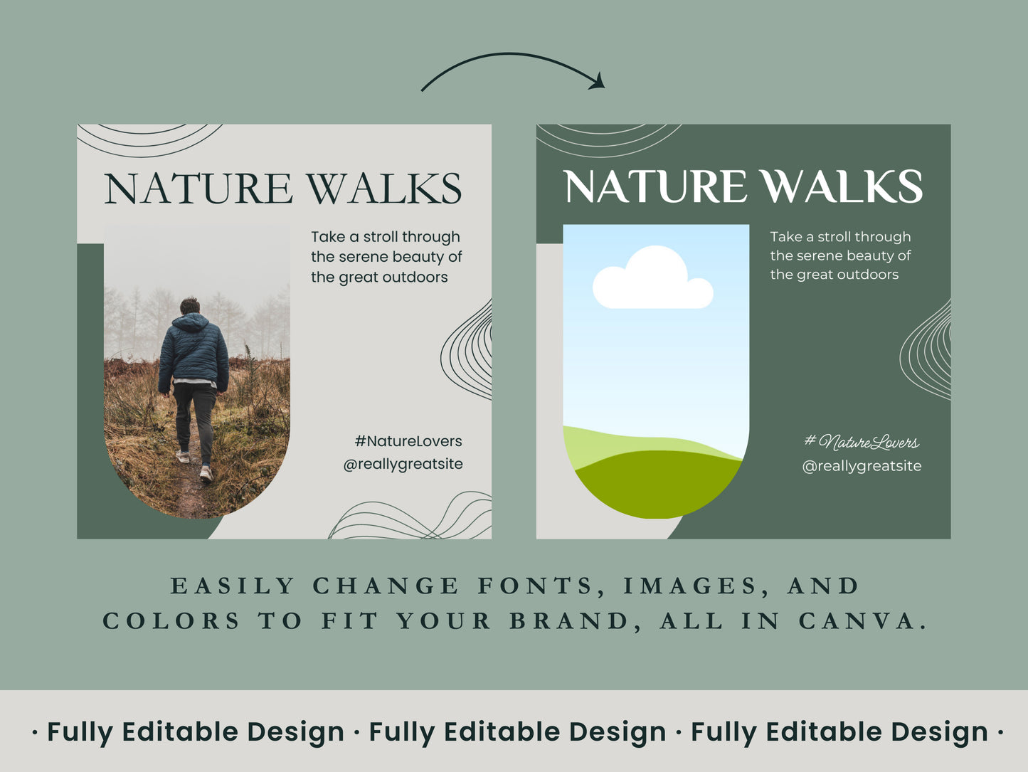 200 Canva Templates Social Media Editable Canva Posts Instagram Stories Templates IG Posts Portraits Natural Social Media Posts Templates
