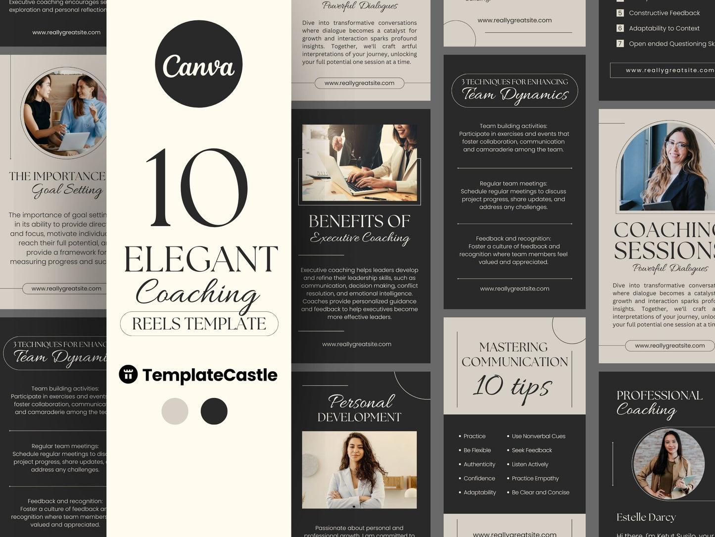 10 Coaching Instagram Reels Templates Business Facebook Reels Coaching Tiktok Feed Social Media Templates