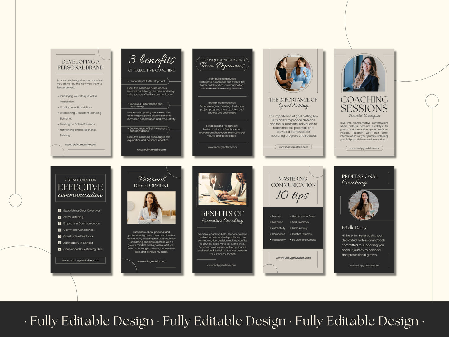 10 Coaching Instagram Reels Templates Business Facebook Reels Coaching Tiktok Feed Social Media Templates