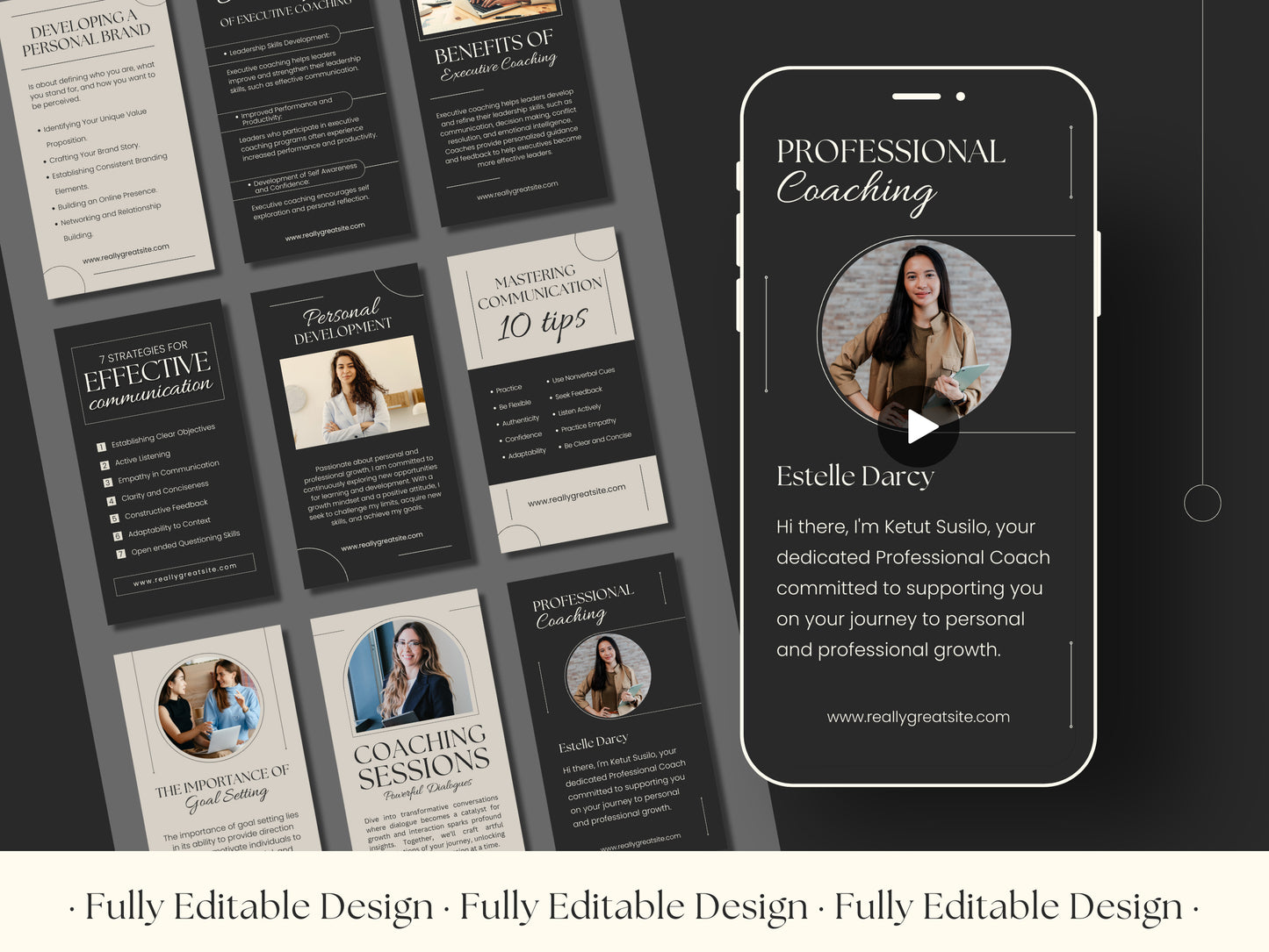 10 Coaching Instagram Reels Templates Business Facebook Reels Coaching Tiktok Feed Social Media Templates