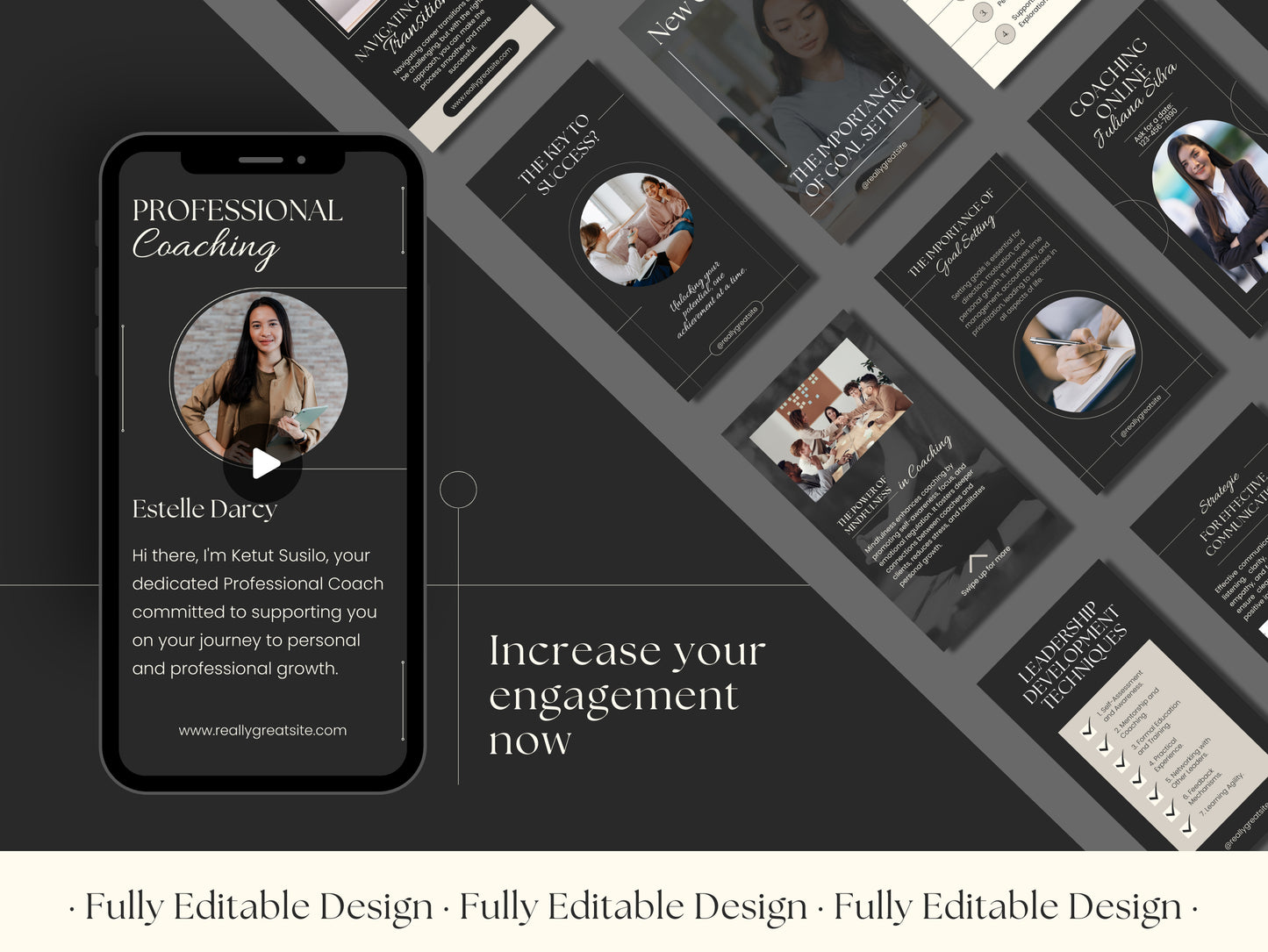 10 Coaching Instagram Reels Templates Business Facebook Reels Coaching Tiktok Feed Social Media Templates