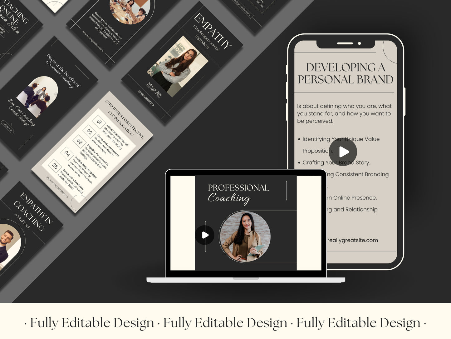 10 Coaching Instagram Reels Templates Business Facebook Reels Coaching Tiktok Feed Social Media Templates