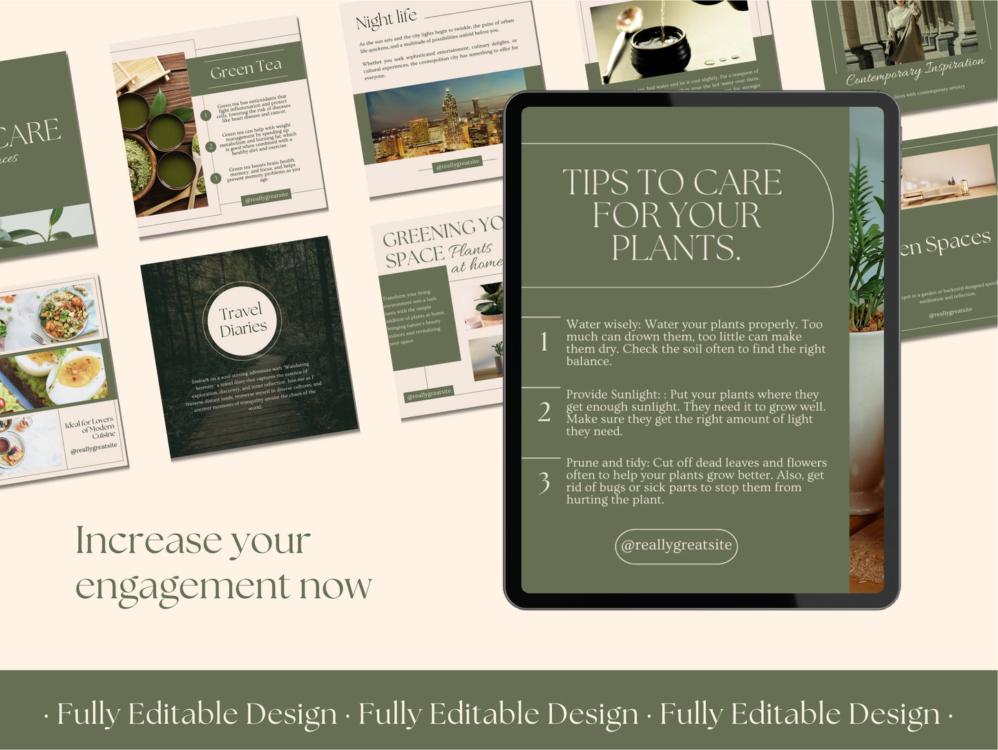 50 Aesthetic Social Media Canva Templates Instagram Posts Modern Editable Canva Templates IG posts Bloggers Posts Influencers Templates