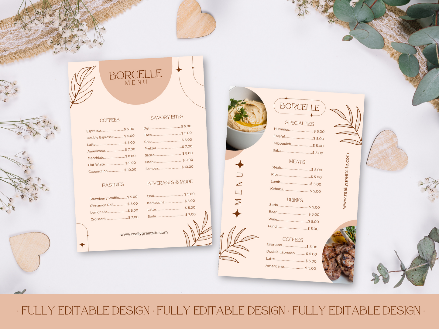 4 Elegant Menu Restaurant Templates Canva Editable Menu Templates Restaurants Menu Templates Cafe Menu Templates