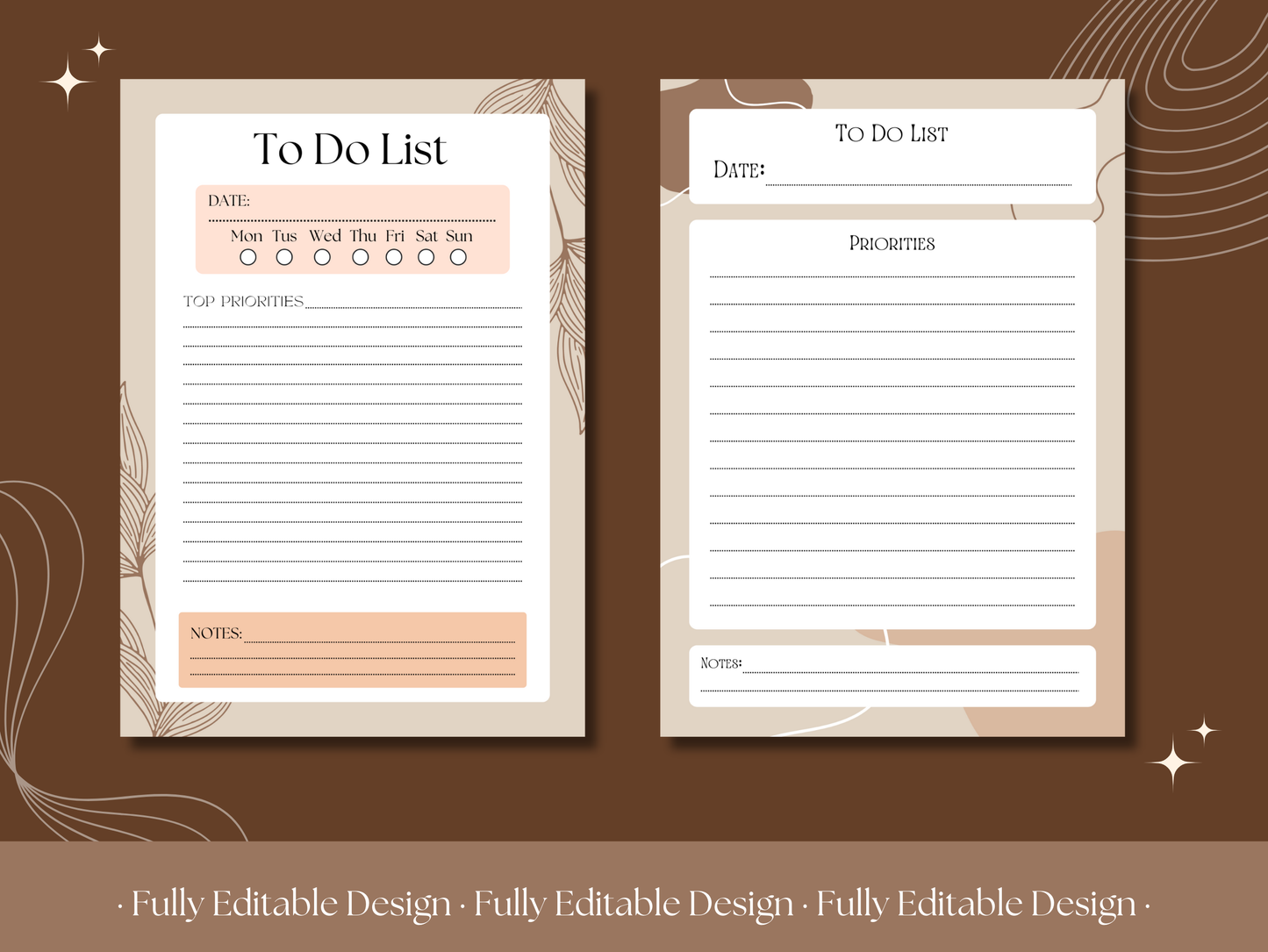 10 Elegant To Do List Templates Canva Editable Template Daily Planner Productivity Template Planner Printable Tasks Checklist