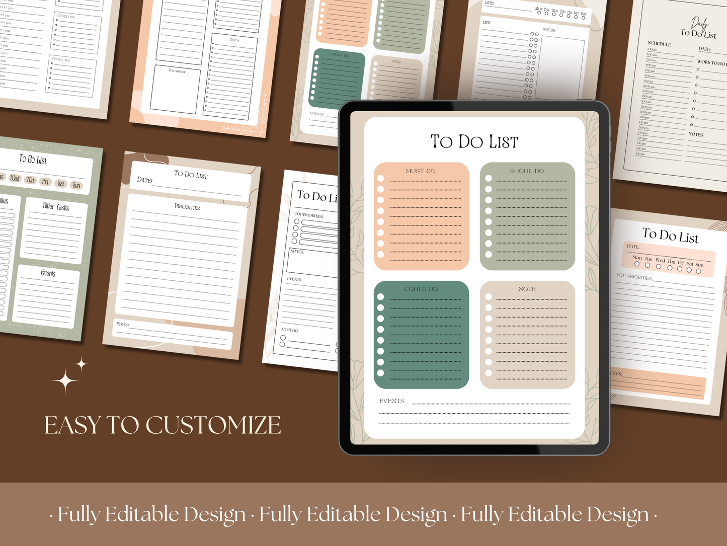 10 Elegant To Do List Templates Canva Editable Template Daily Planner Productivity Template Planner Printable Tasks Checklist