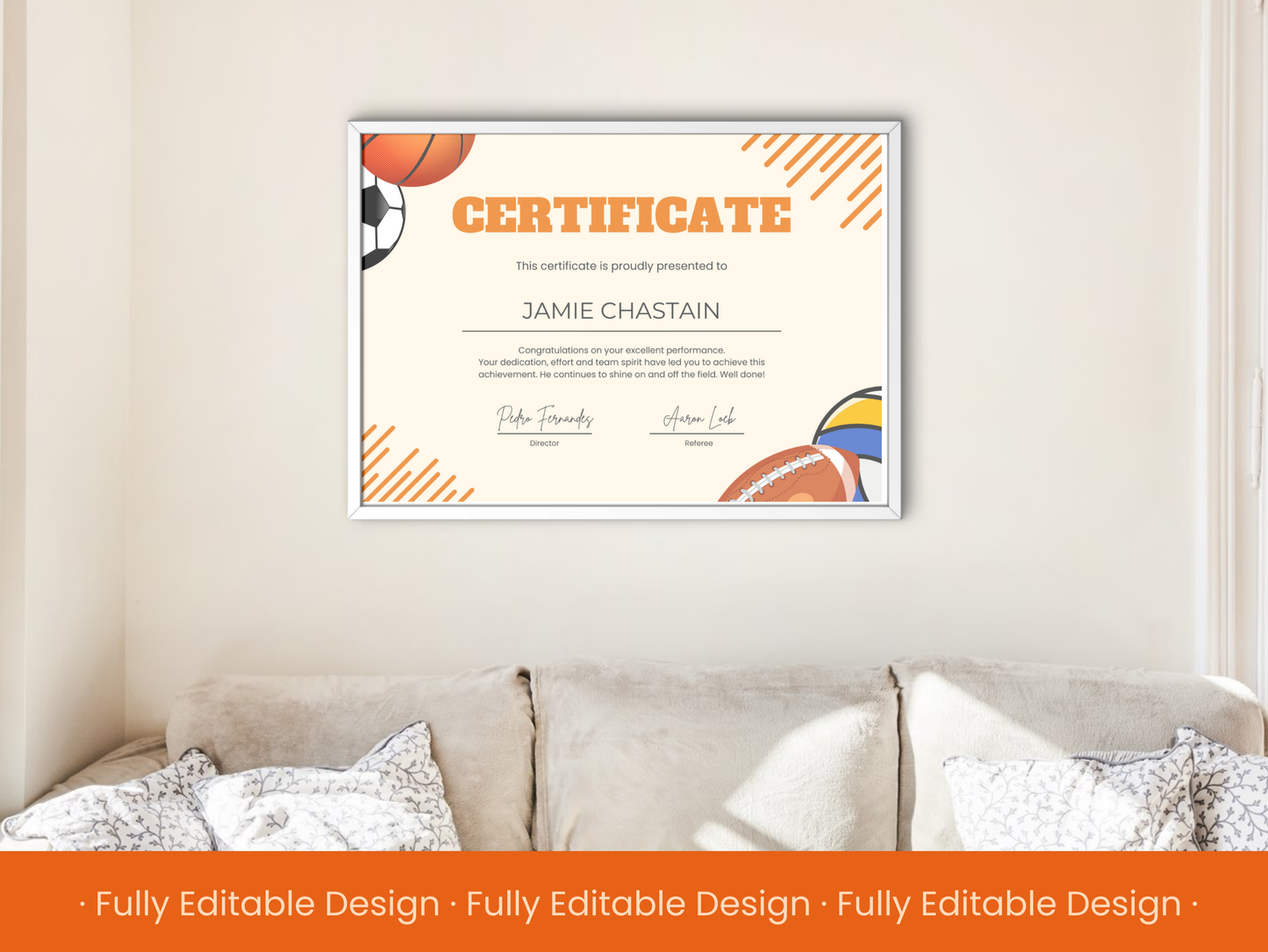 5 Sports Certificates Templates Editable Canva Templates Awards Sports Certificates sports achievements Certificates Templates