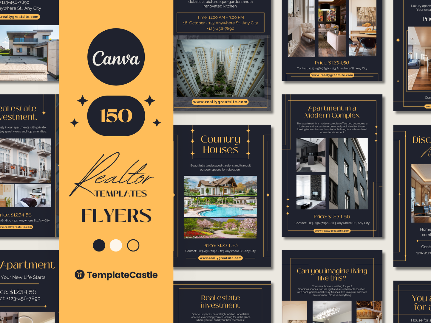 150 Realtor Flyer Canva Editable Templates Real Estate Marketing Flyers Property Listing Flyers Canva Templates Realty