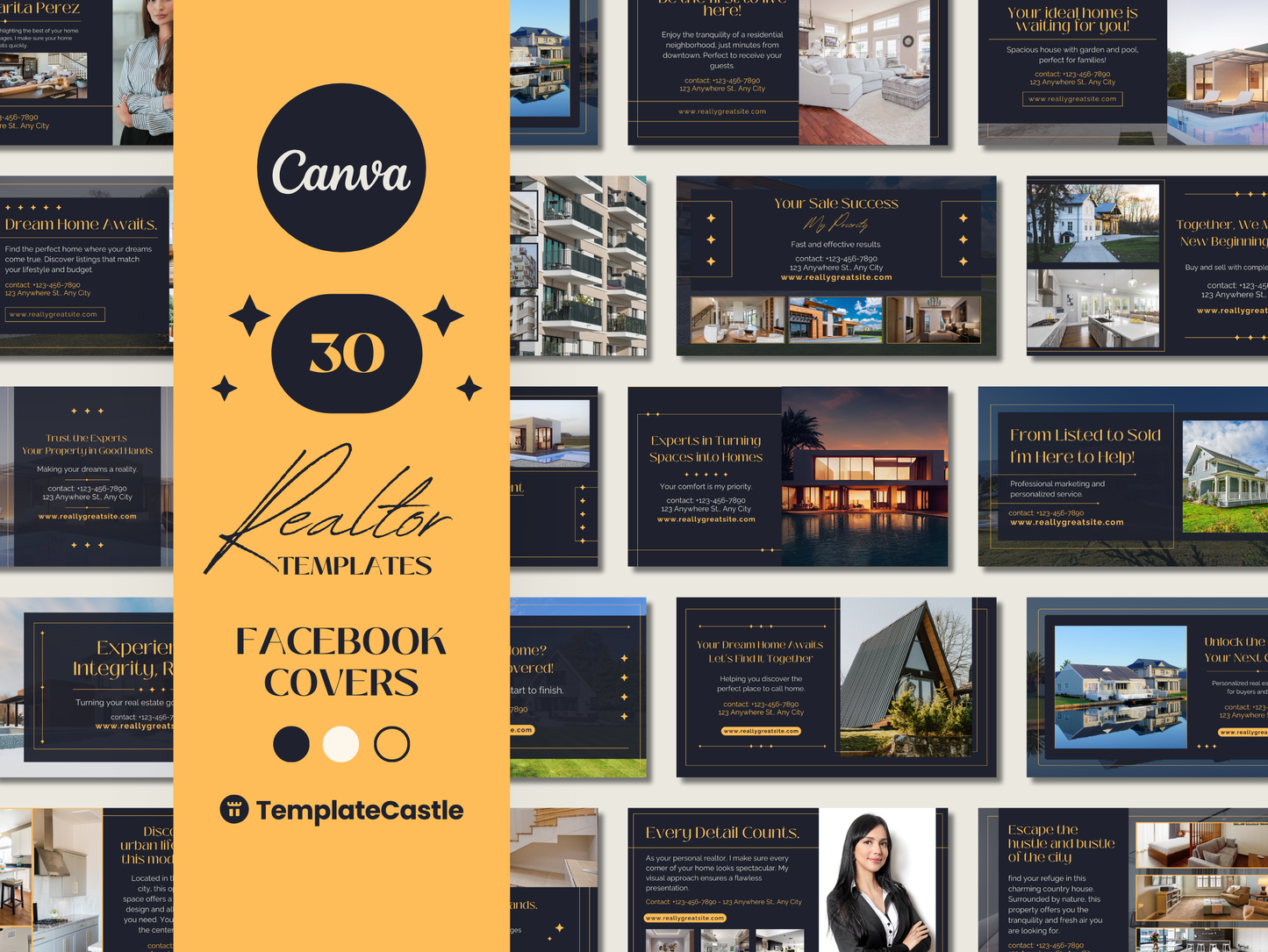 30 Realtor Facebook Cover Canva Templates Real Estate Social Media Editable Banners Templates Realtor Facebook Covers