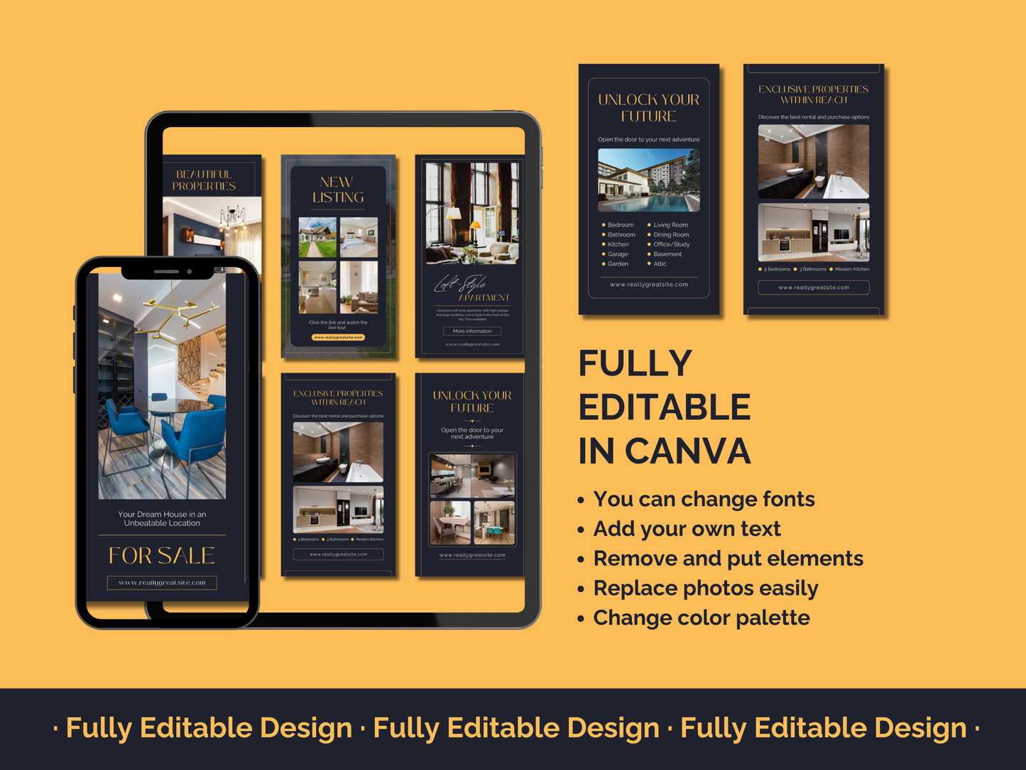 70+ Real Estate Instagram Story Templates Canva Editable Realtor Marketing Posts Real Estate Social Media Posts Templates
