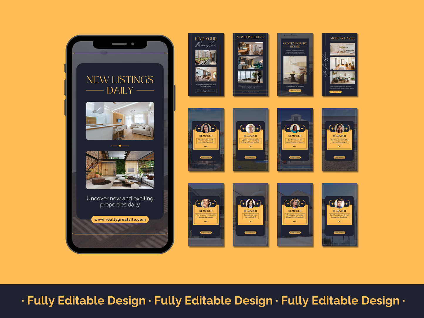 70+ Real Estate Instagram Story Templates Canva Editable Realtor Marketing Posts Real Estate Social Media Posts Templates