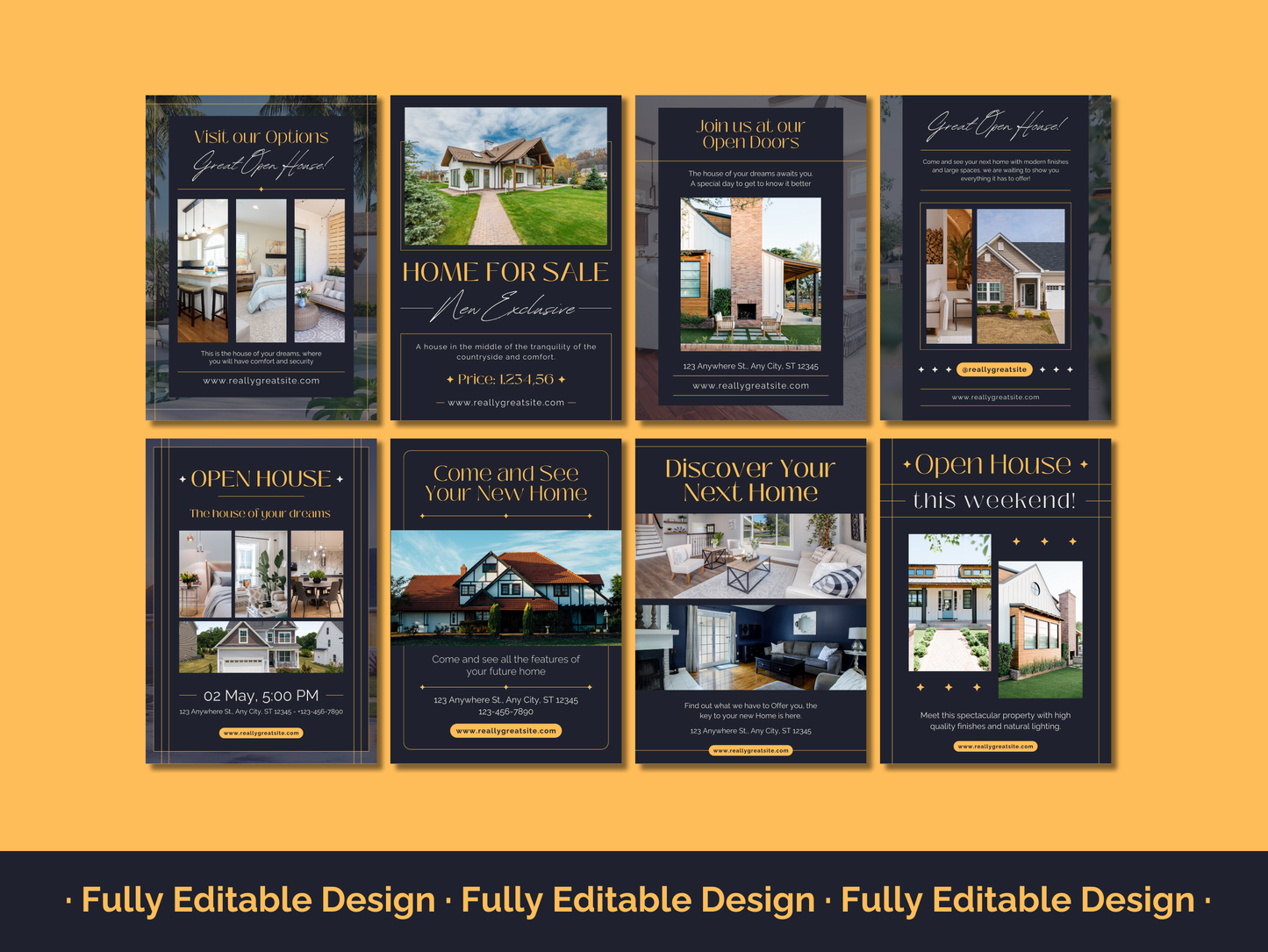 20 Real Estate Posters Templates Editable Canva Realtor Marketing Templates Real Estate Business Posters Templates Social Media Realtor