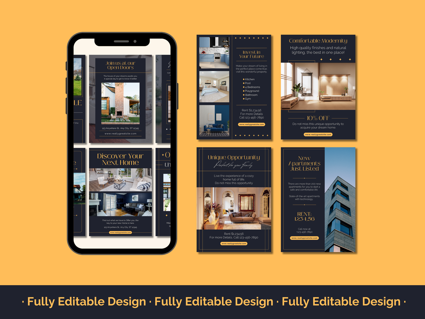 20 Real Estate Posters Templates Editable Canva Realtor Marketing Templates Real Estate Business Posters Templates Social Media Realtor