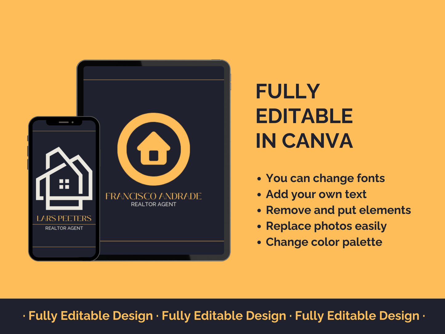 Realtor Agent Logo Templates 5 Elegant Canva Editable Logos Designs Real Estate Agents Realty Company Trademark Templates