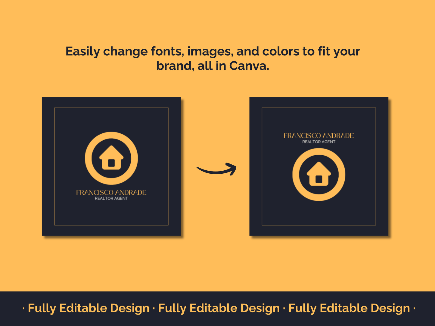 Realtor Agent Logo Templates 5 Elegant Canva Editable Logos Designs Real Estate Agents Realty Company Trademark Templates