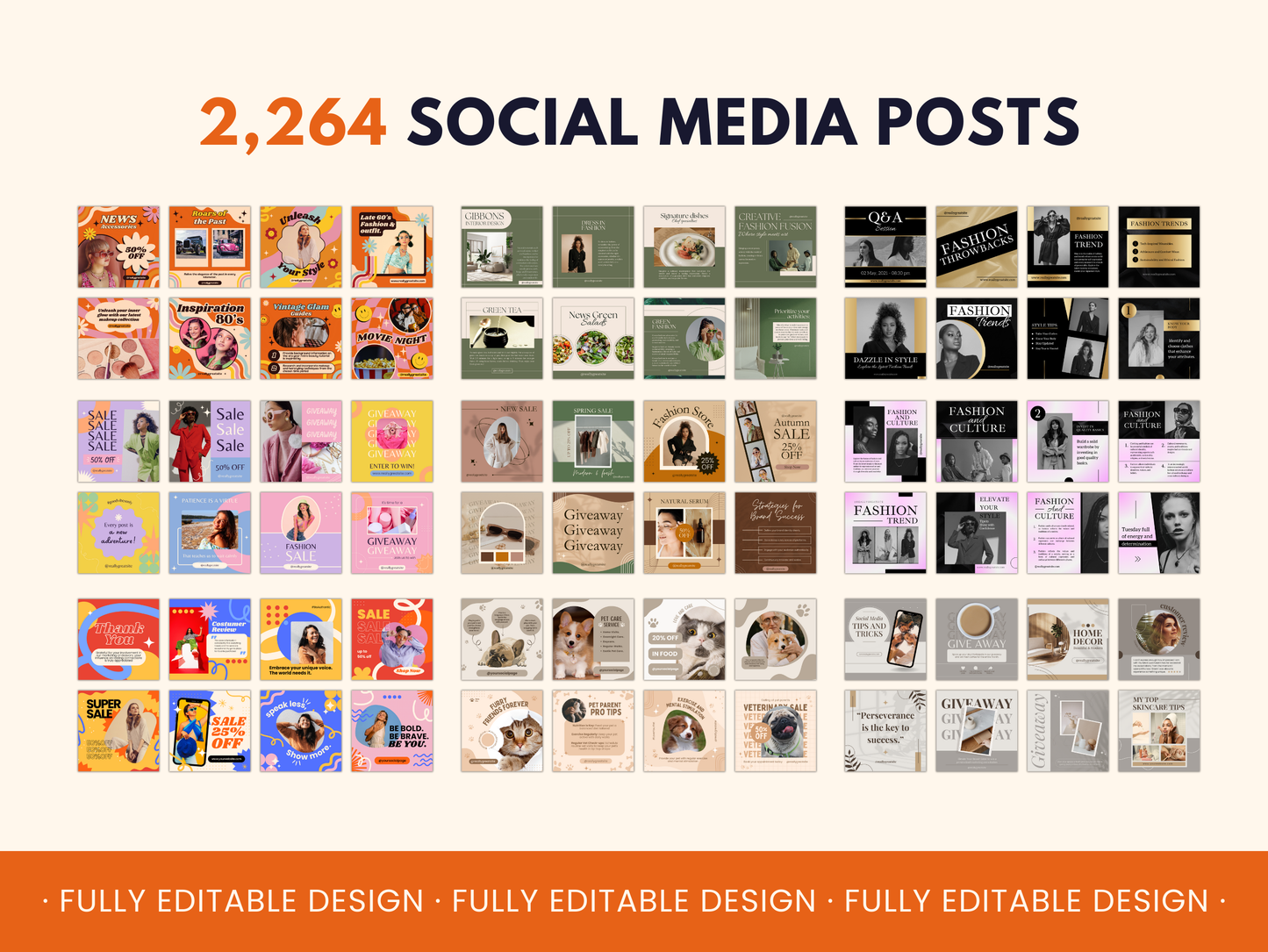4,400+ Social Media Multi Style Canva Templates Bundle Canva Editable Social Media Posts Instagram Facebook Templates Tools Kit
