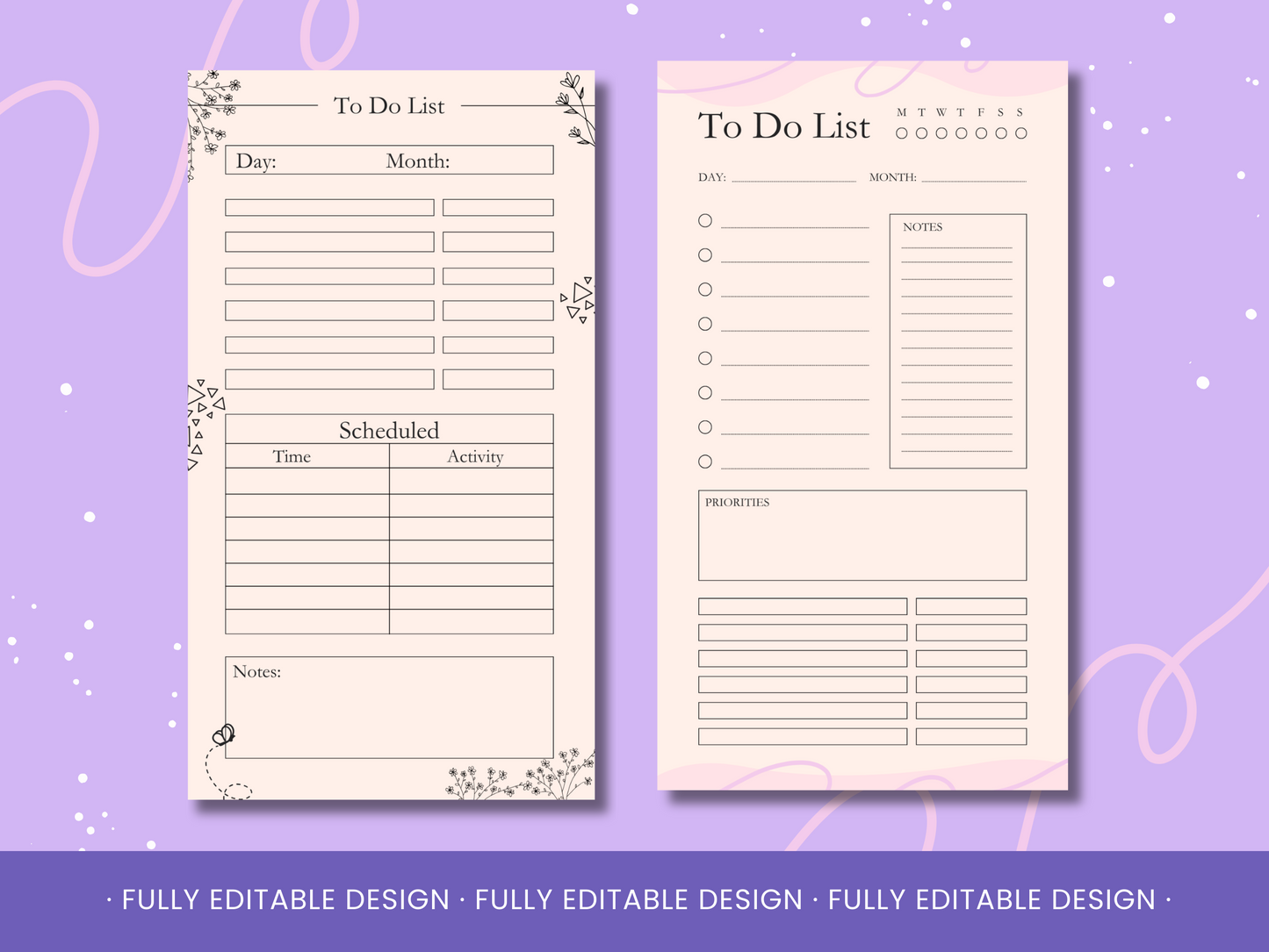 20 Multistyle To Do List Templates Canva Editable Daily Planner Template Productivity Printable To Do List organizer