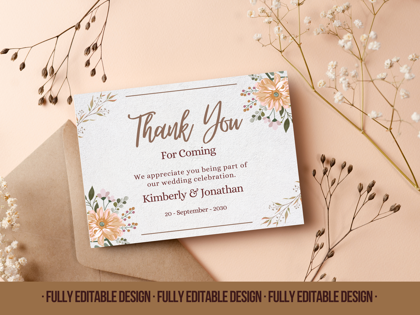 Thank You for Coming Templates Canva Editable Thank You Templates Printable Thank You Cards Instant Download Templates