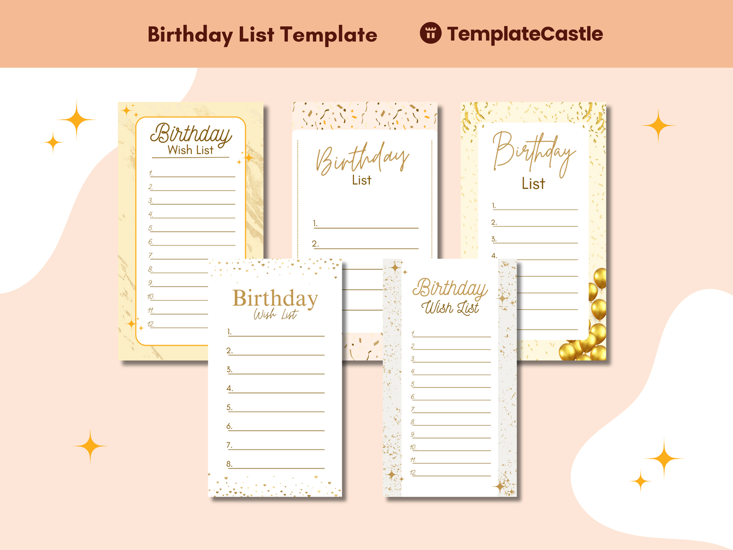 Happy Birthday List Templates Canva Editable Birthday Celebration Templates Birthday Wish List Gifts List Birthday Celebration Planner