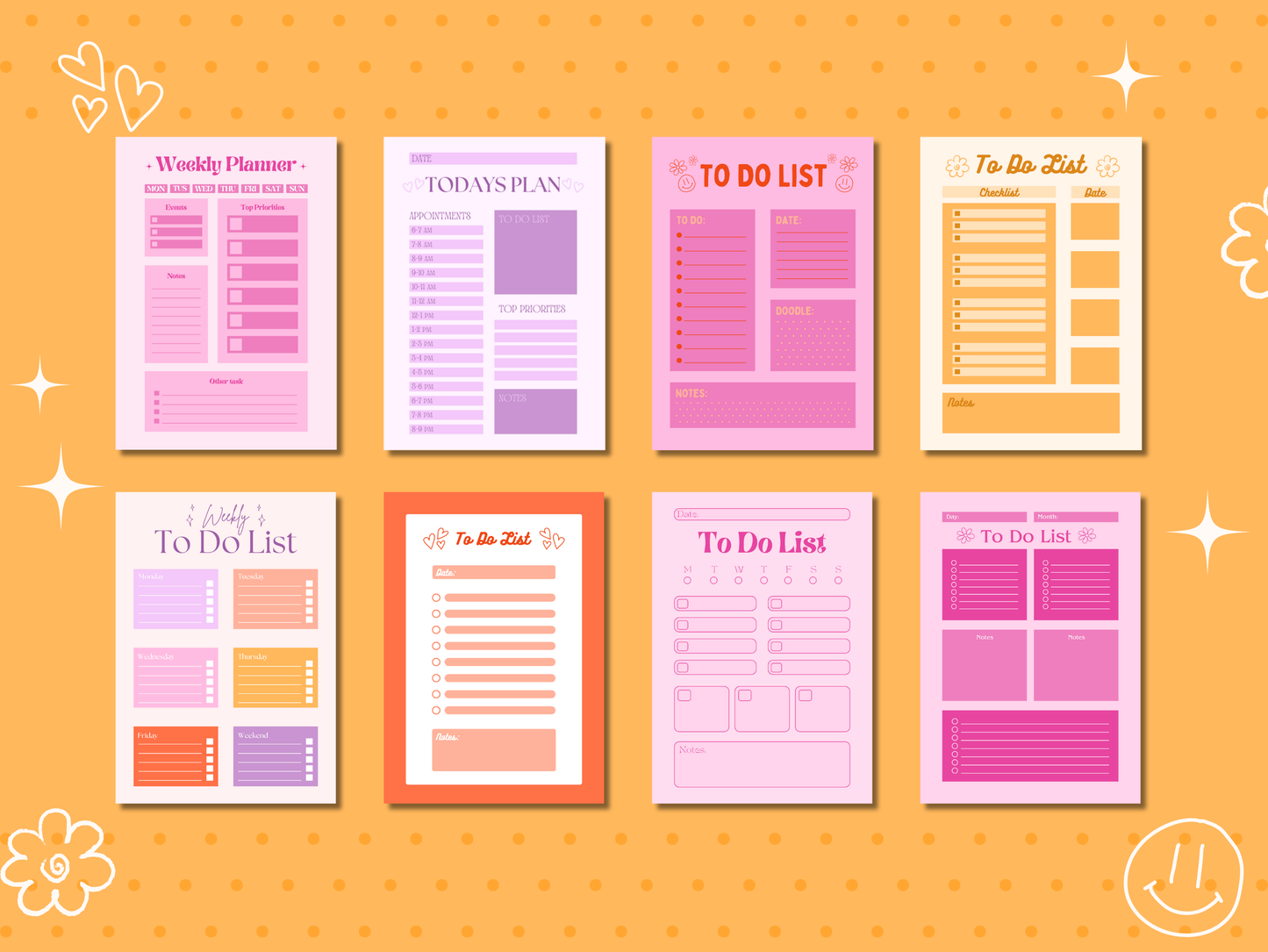 15 Aesthetic To Do List Templates Canva Editable Template Daily Planner Productivity Template Planner Printable Tasks Checklists