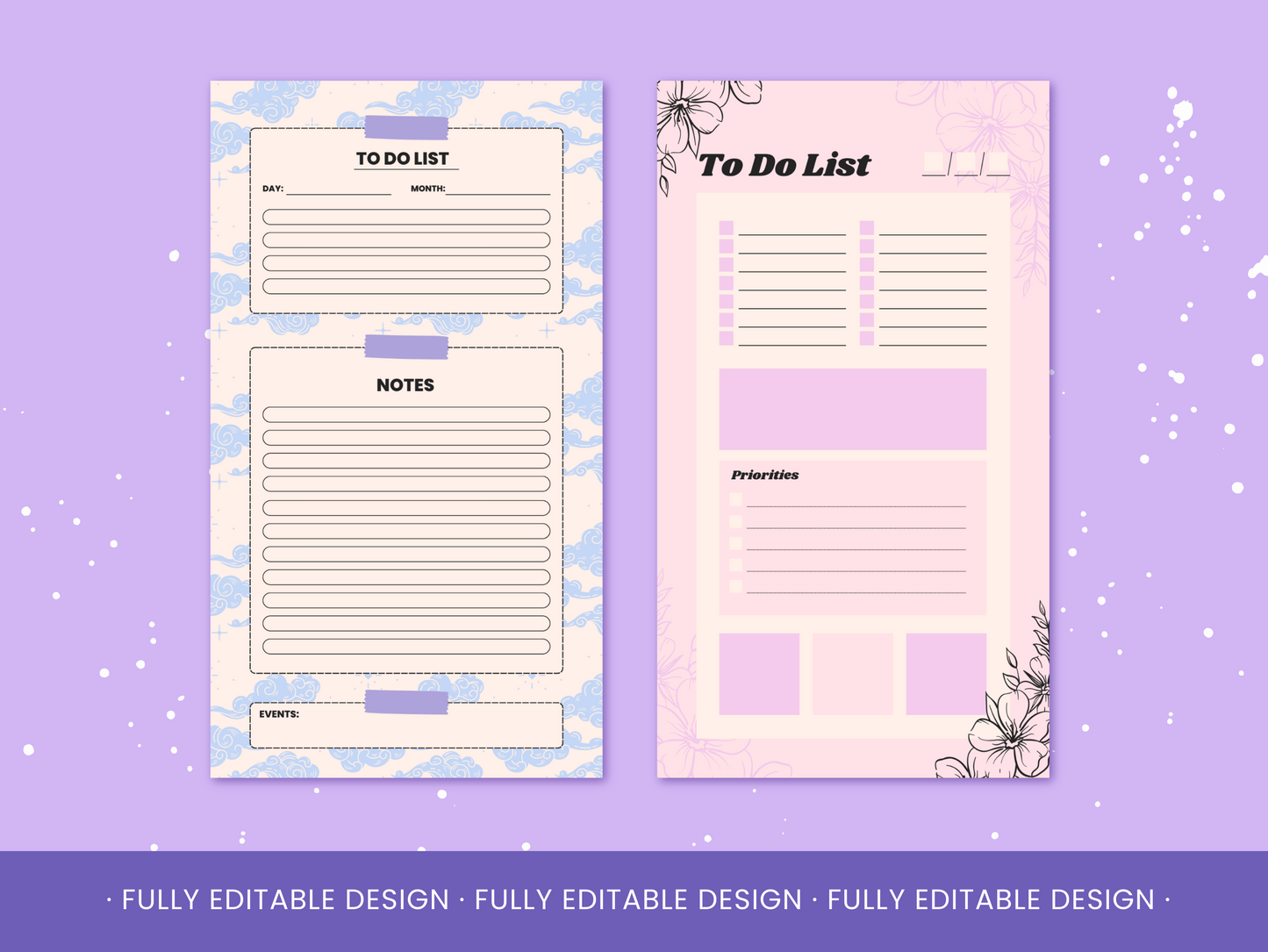 20 Multistyle To Do List Templates Canva Editable Daily Planner Template Productivity Printable To Do List organizer