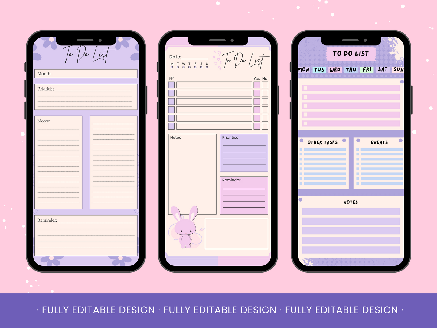 20 Multistyle To Do List Templates Canva Editable Daily Planner Template Productivity Printable To Do List organizer