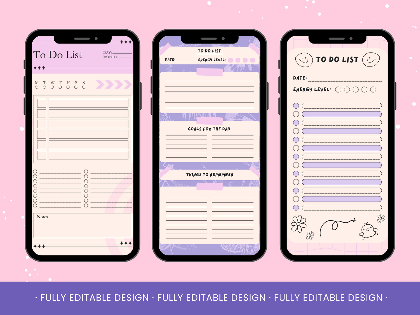 20 Multistyle To Do List Templates Canva Editable Daily Planner Template Productivity Printable To Do List organizer