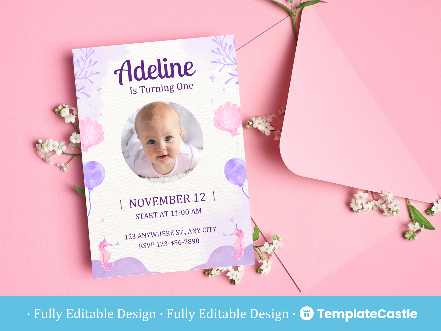 1st Birthday Invitations Templates Canva Editable First Birthday Invites Templates Happy Birthday Celebration Event Invitations