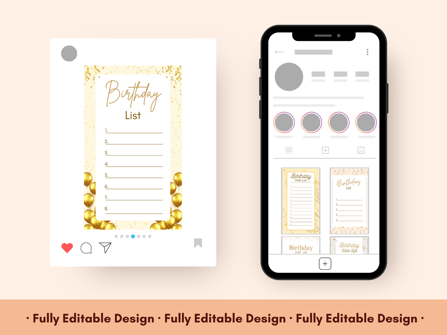 Happy Birthday List Templates Canva Editable Birthday Celebration Templates Birthday Wish List Gifts List Birthday Celebration Planner
