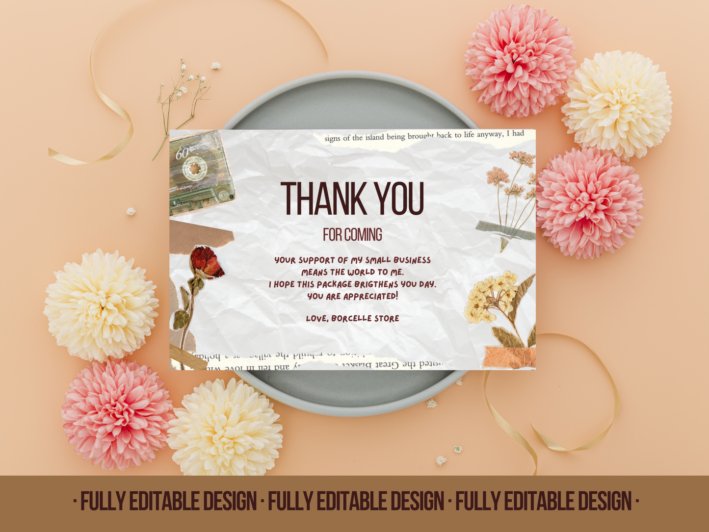 Thank You for Coming Templates Canva Editable Thank You Templates Printable Thank You Cards Instant Download Templates
