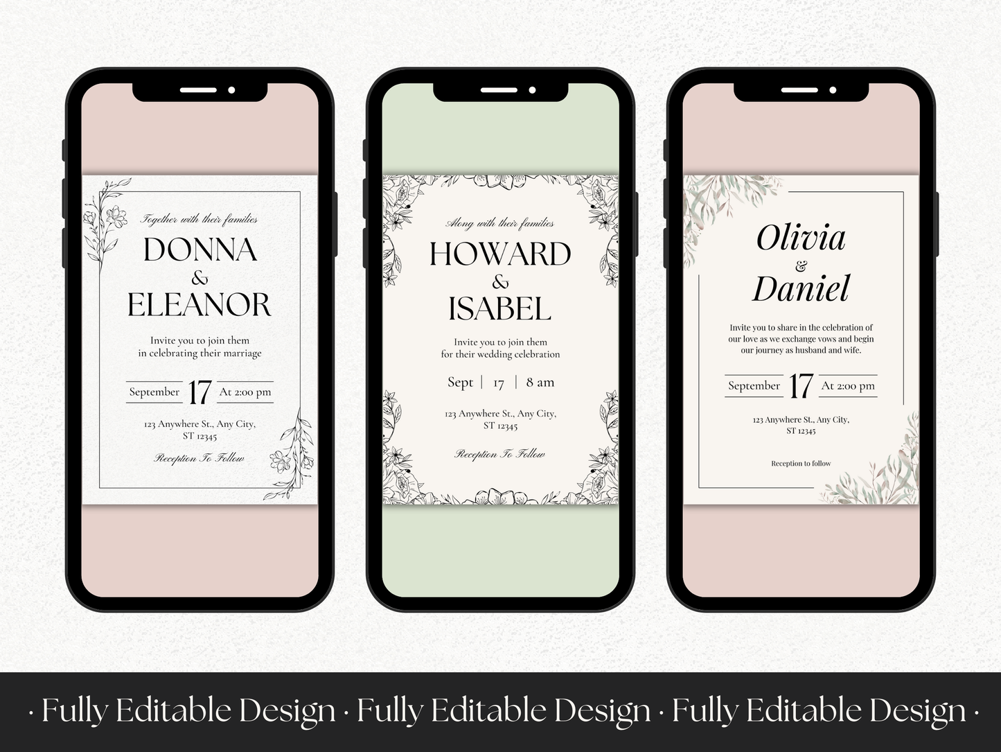 10 Wedding Invitation Templates Canva Minimalist Canva Editable Templates Marriage Celebration Invitations Cards Templates