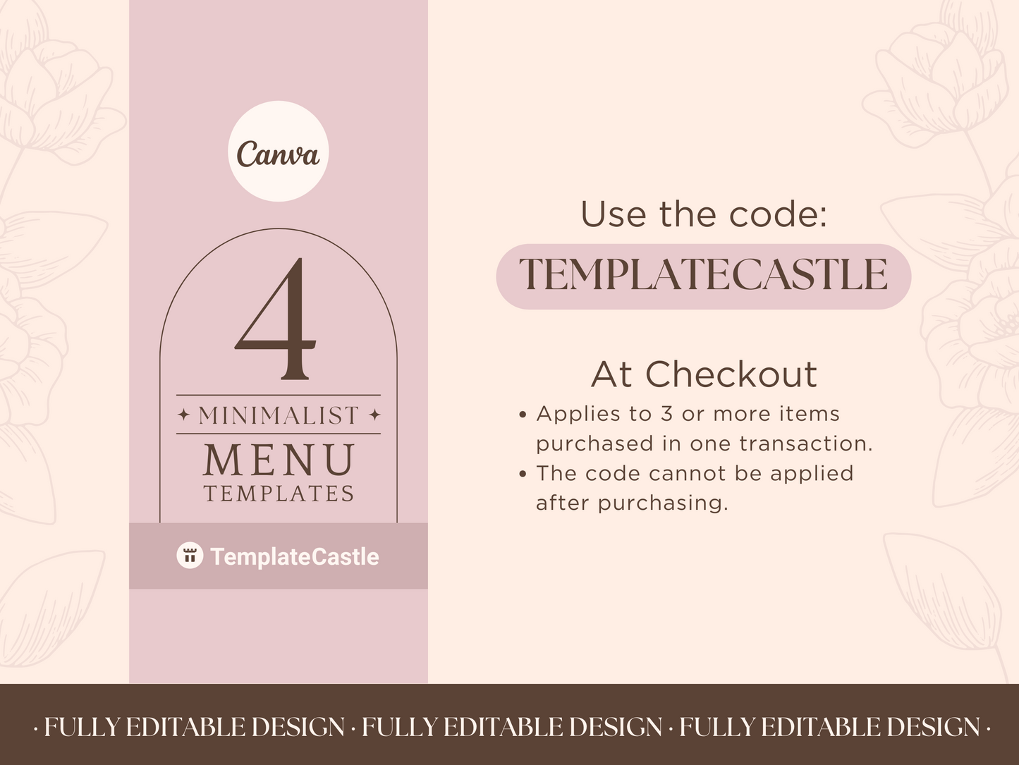 4 Elegant Menu Restaurant Templates Canva Editable Menu Templates Minimalist Restaurants Menu Delicious Food