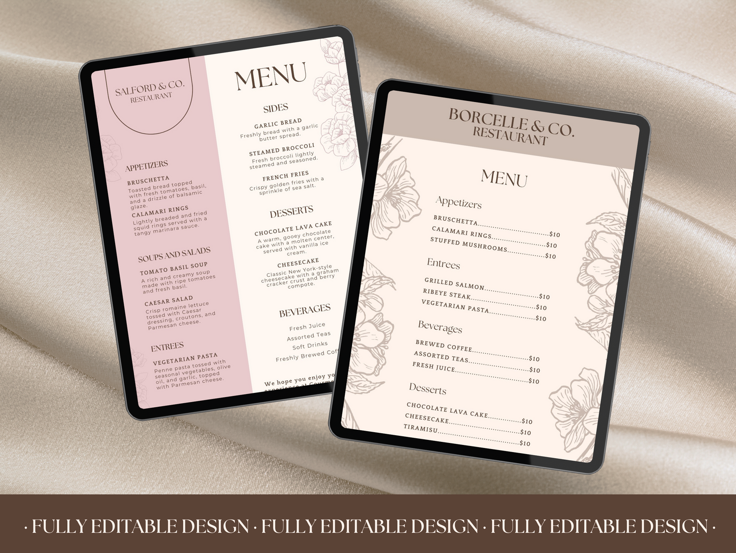 4 Elegant Menu Restaurant Templates Canva Editable Menu Templates Minimalist Restaurants Menu Delicious Food