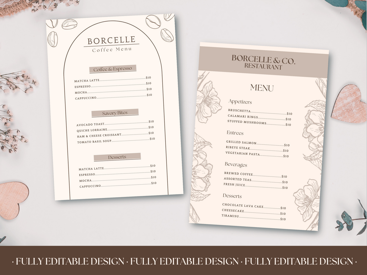 4 Elegant Menu Restaurant Templates Canva Editable Menu Templates Minimalist Restaurants Menu Delicious Food