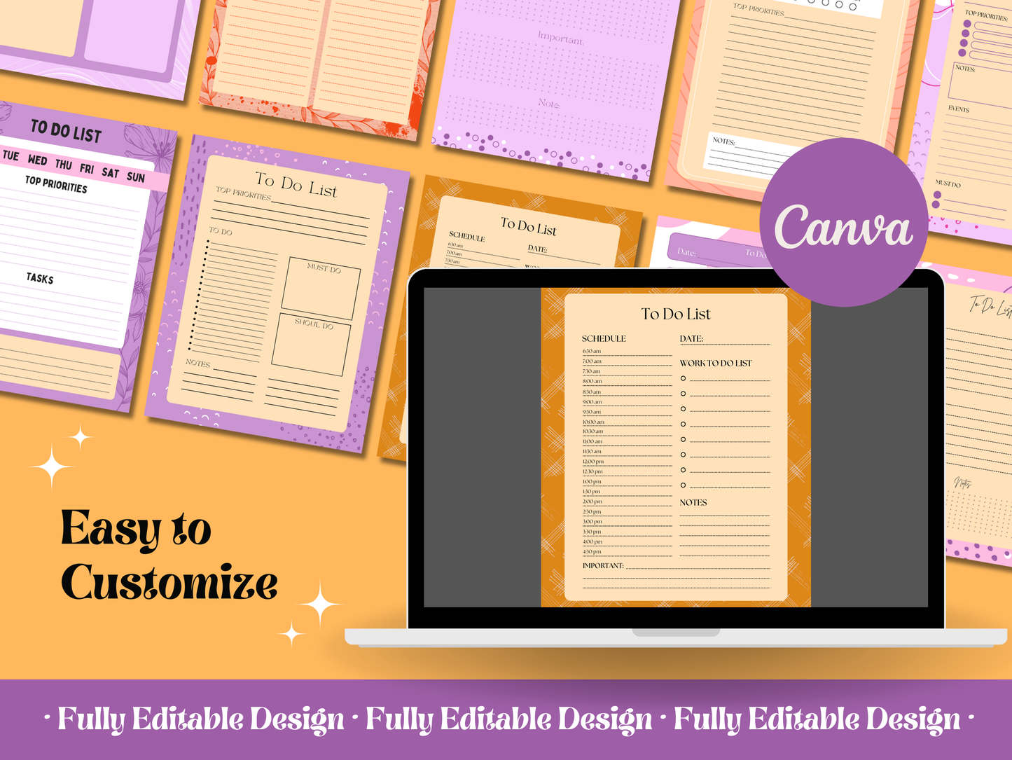 10 Organic To Do List Planners Canva Editable Template Daily Planner Productivity Template Planner Printable Tasks Checklist