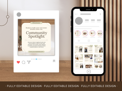 12 Real Estate Templates Set Social Media Realtor Instagram Posts