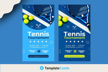 Tennis Tournament Canva Template - Vibrant Sports Event Flyer Design